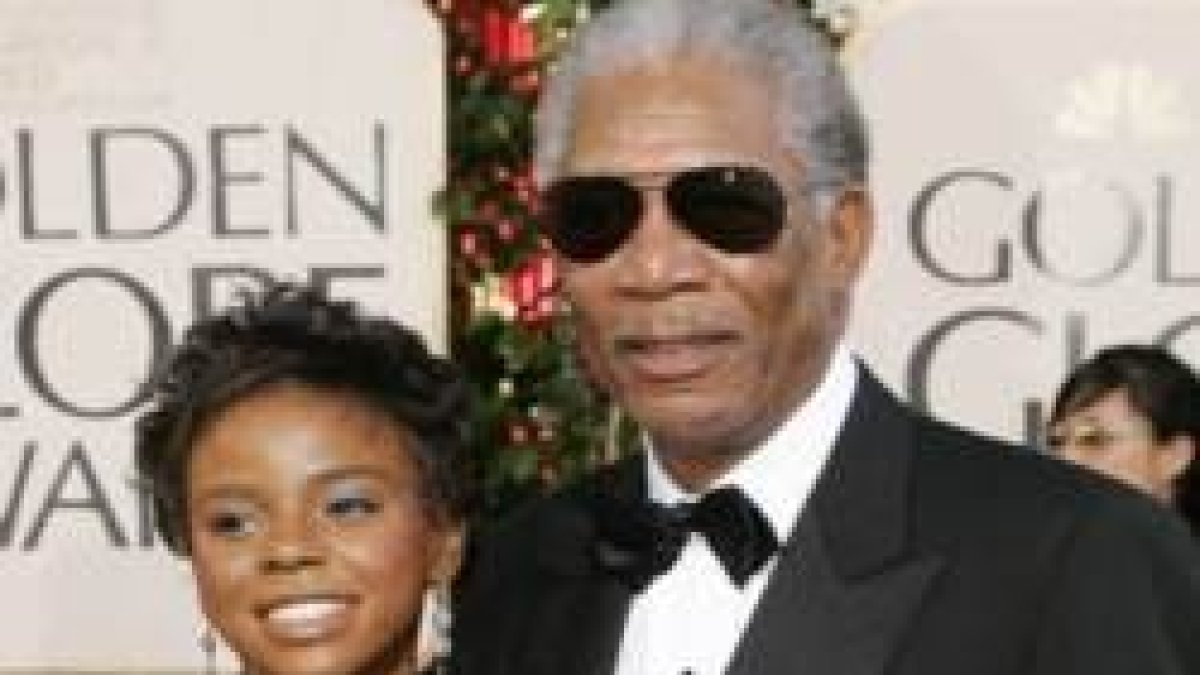 Edena Hines con Morgan Freeman - él la trató siempre como nieta pese a no tener lazos de sangre