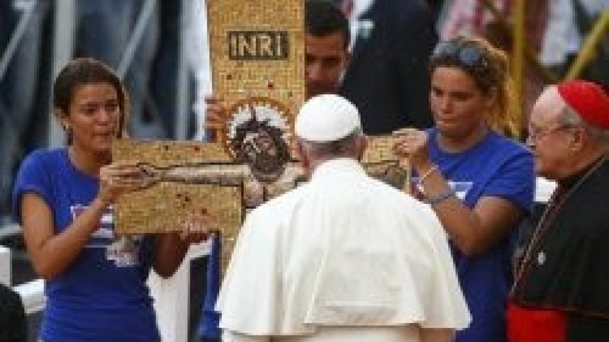 El Papa Francisco en su encuentro con los jóvenes cubanos