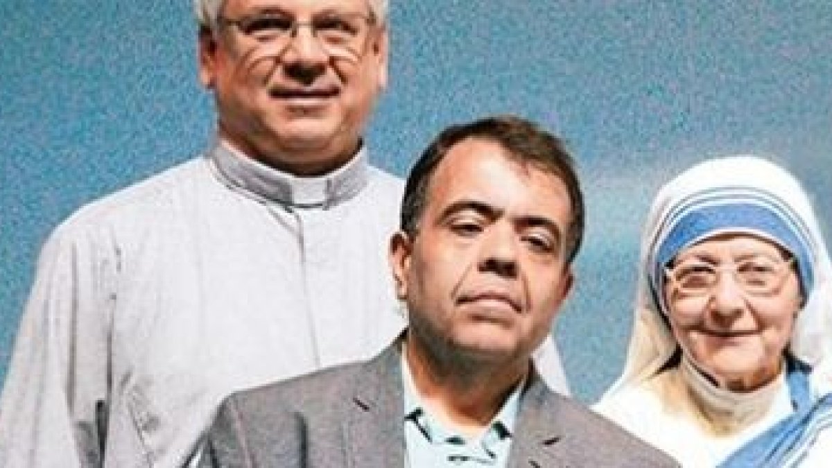 Marcilio Haddad Andrino junto a la hermana Serena (Misionera de la Caridad) y Brian Kolodiejchuk (Postulador de la causa de canonización de la Madre Teresa) en el Meeting de Rimini