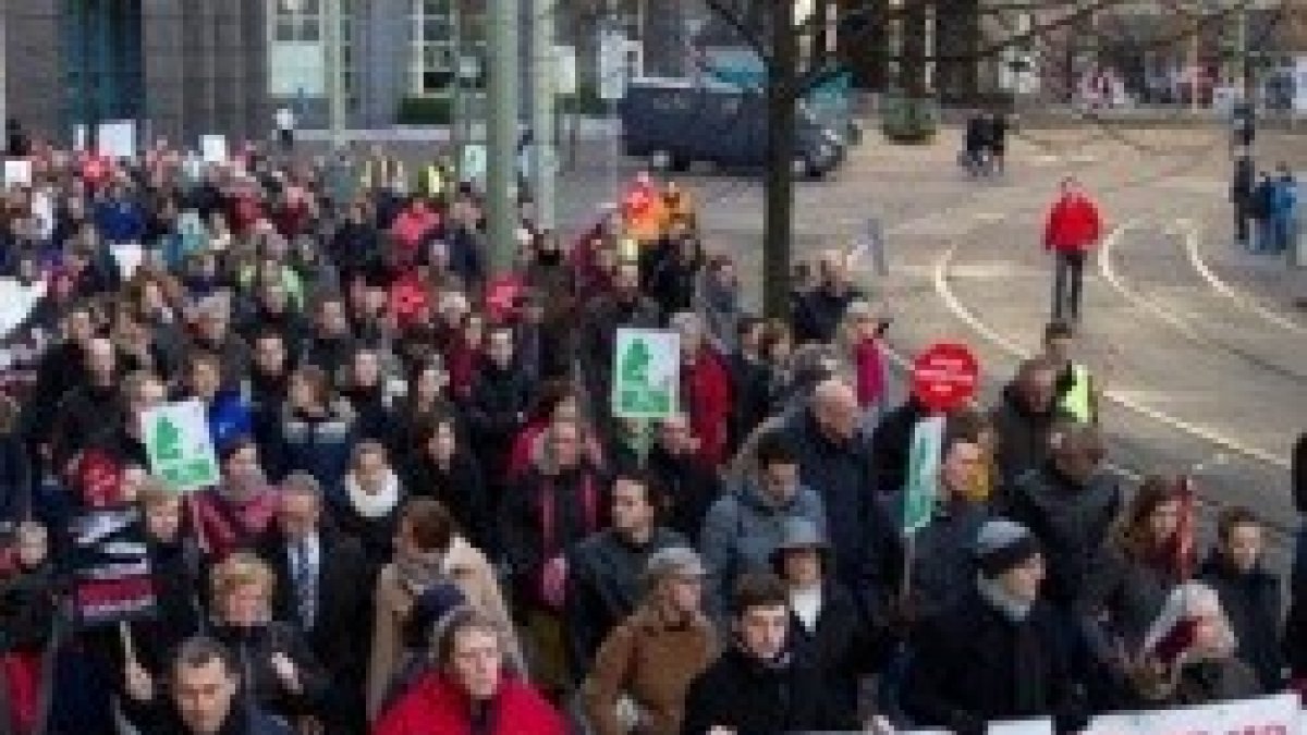 Una manifestación de One of Us en un país europeo - su primera iniciativa juntó 2 millones de firmas