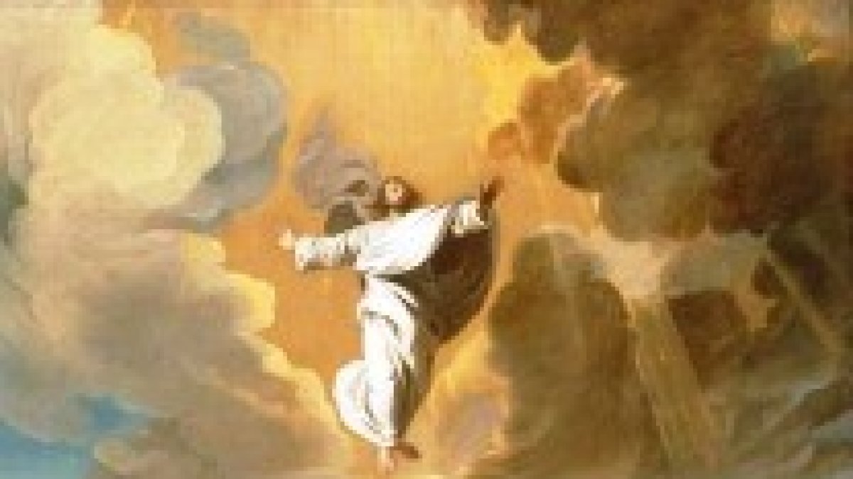 Los bendijo y se separó de ellos.