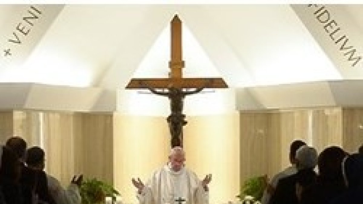 Misa con el Papa Francisco en la capilla de la Casa Santa Marta