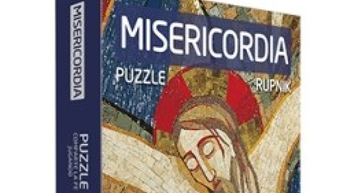 El puzzle infantil Misericordia, con esta imagen de Rupnik, en 35 piezas, va acompañado de un librito que explica la obra del artista a los padres