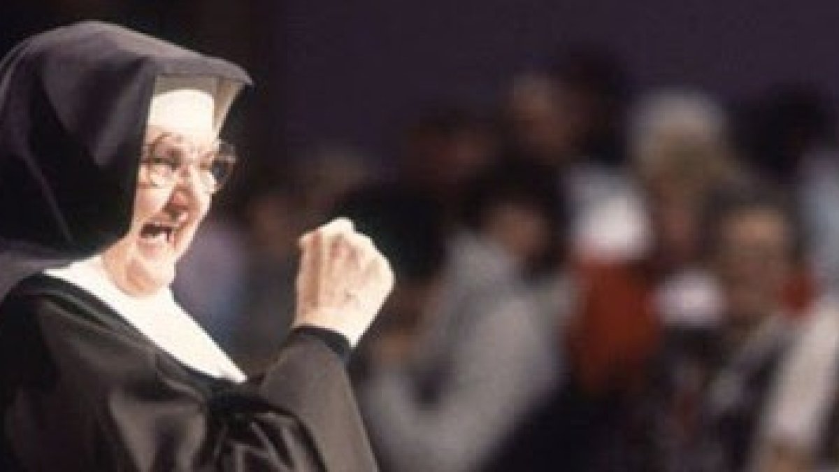 La Madre Angélica, muy contenta en una foto de archivo