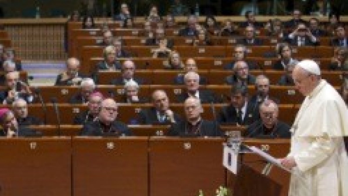 El Papa Francisco en su visita al Consejo de Europa -entidad que incluye muchos más países que la Unión Europea-