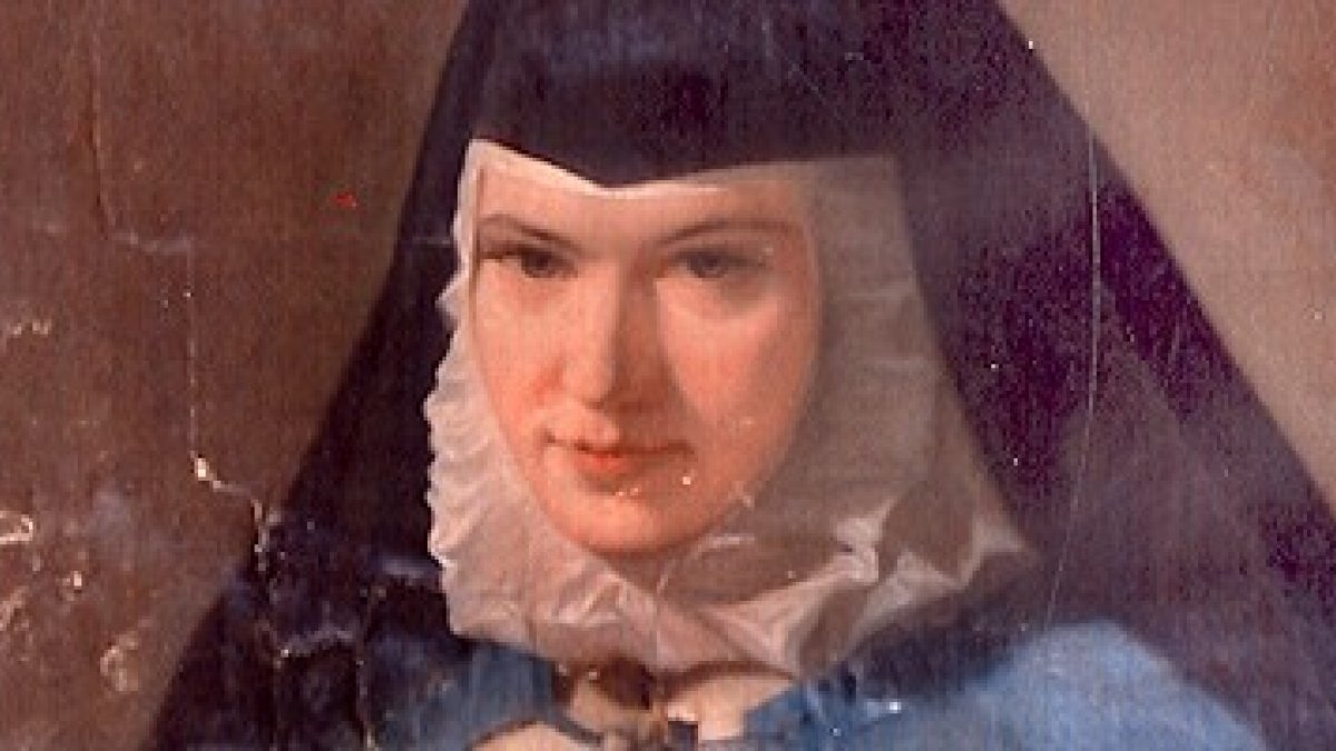 Sor Patrocinio a los 46 años (convento de Concepcionistas Franciscanas de Torrelaguna). El cuadro fue apuñalado por milicianos frentepopulistas durante la Guerra Civil.