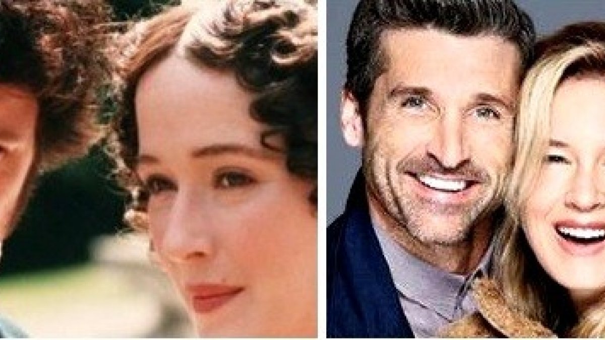 A la izquierda,Colin Firth en Orgullo y Prejuicio, en la BBC de 1995, y a la derecha, en El Bebé de Bridget Jones