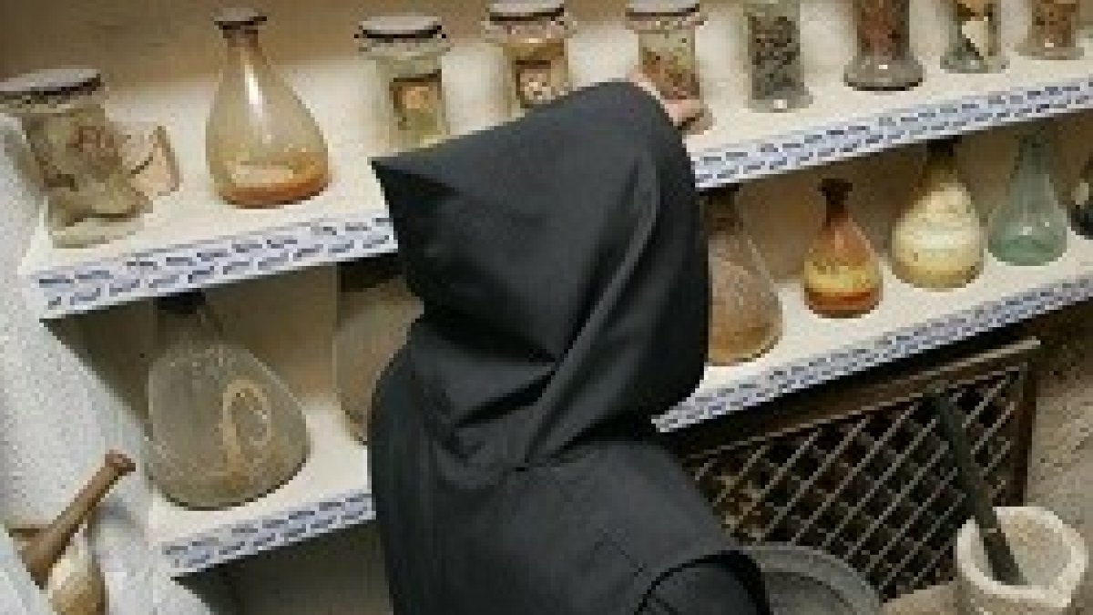 Imagen de un benedictino en el Museo de Santo Domingo de Silos