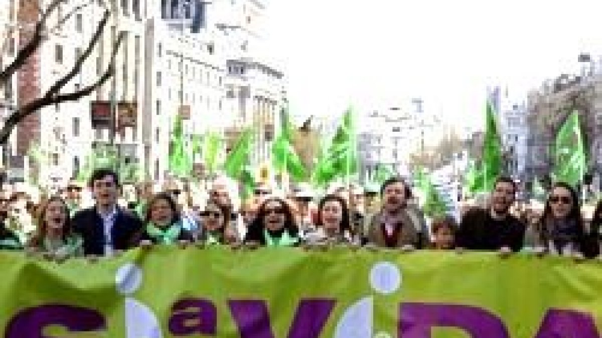 Manifestación Sí a la Vida en años anteriores - se celebra alrededor del 25 de marzo cada año