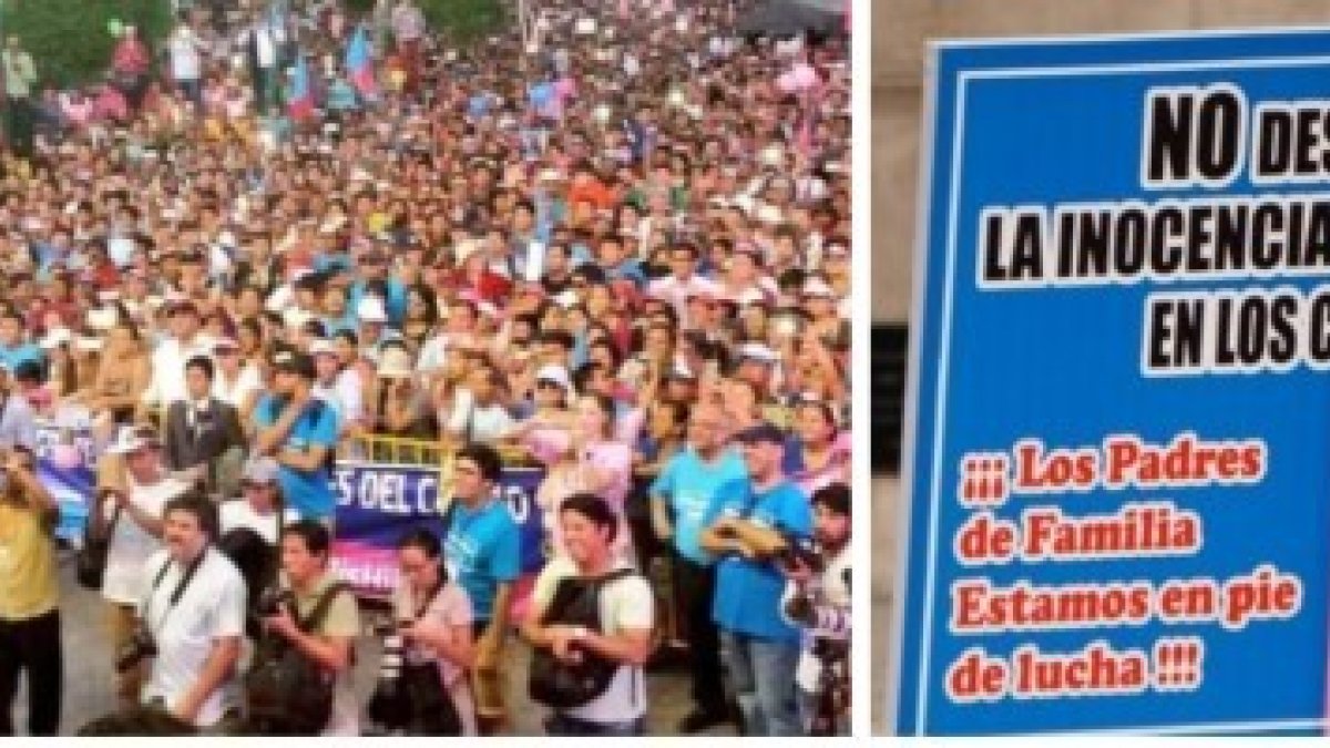 En la plaza San Martín de Lima llegaron 4 marchas distintas juntando una multitud contra la ideología de género