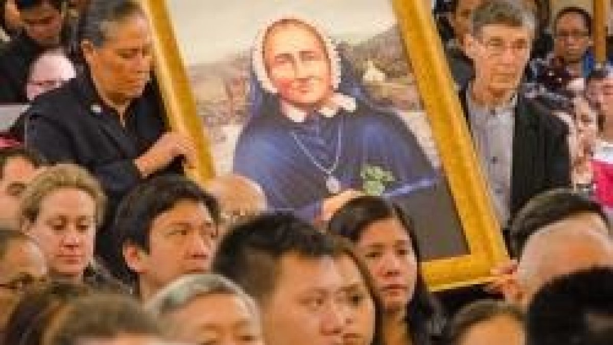 La Sierva de Dios Suzanne Aubert, en un retrato de la catedral de Auckland