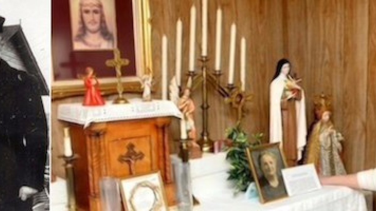 De izquierda a derecha: la futura Madre Angelica, Rhoda Wise y Karen Sigler, al cargo de la Casa del Milagro y autora de un libro sobre Rhoda Wise.