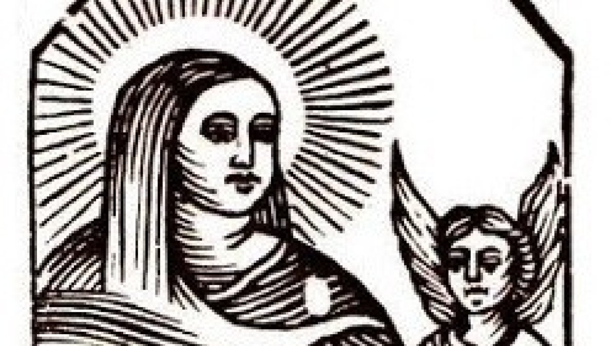 Santa Cándida y el ángel.