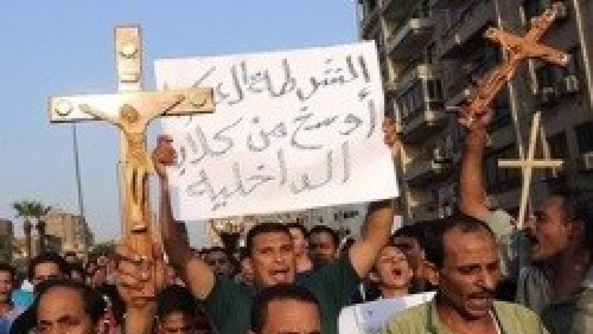 Manifestación de cristianos coptos en Egipto - son un diez por ciento de la población