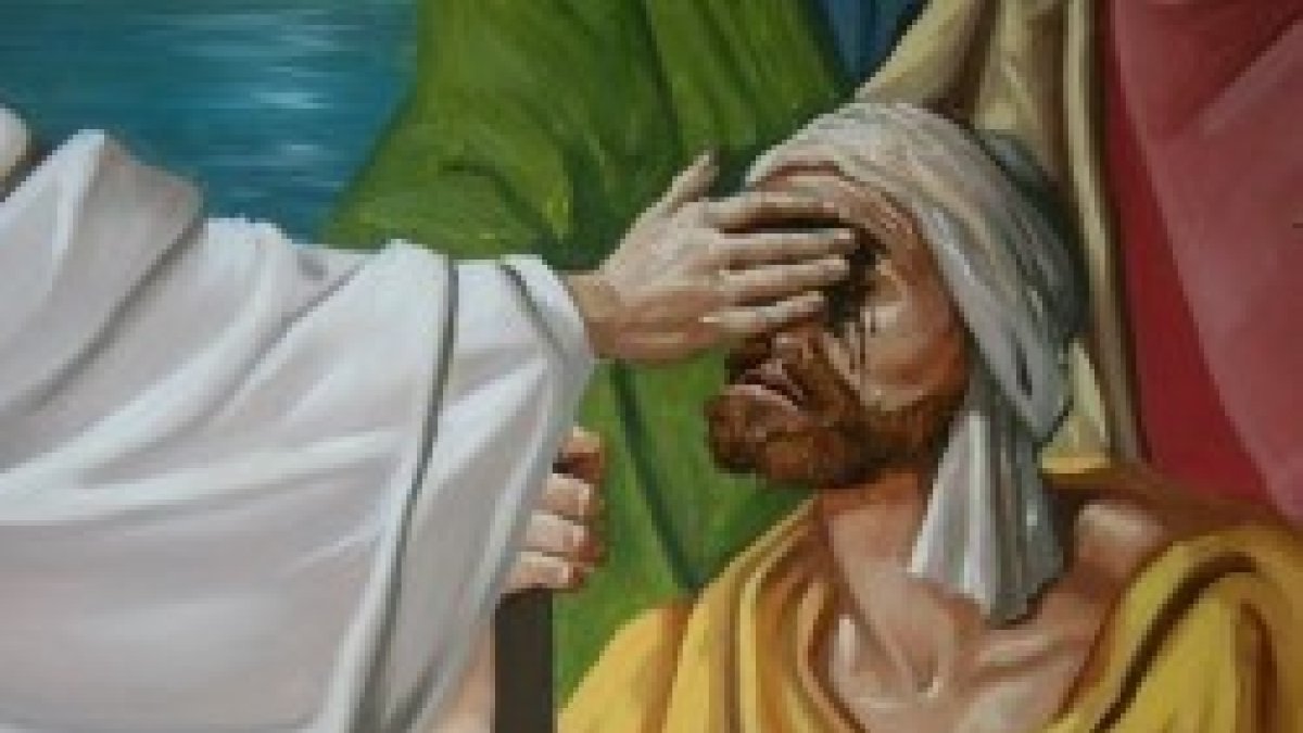 Me puso barro en los ojos...