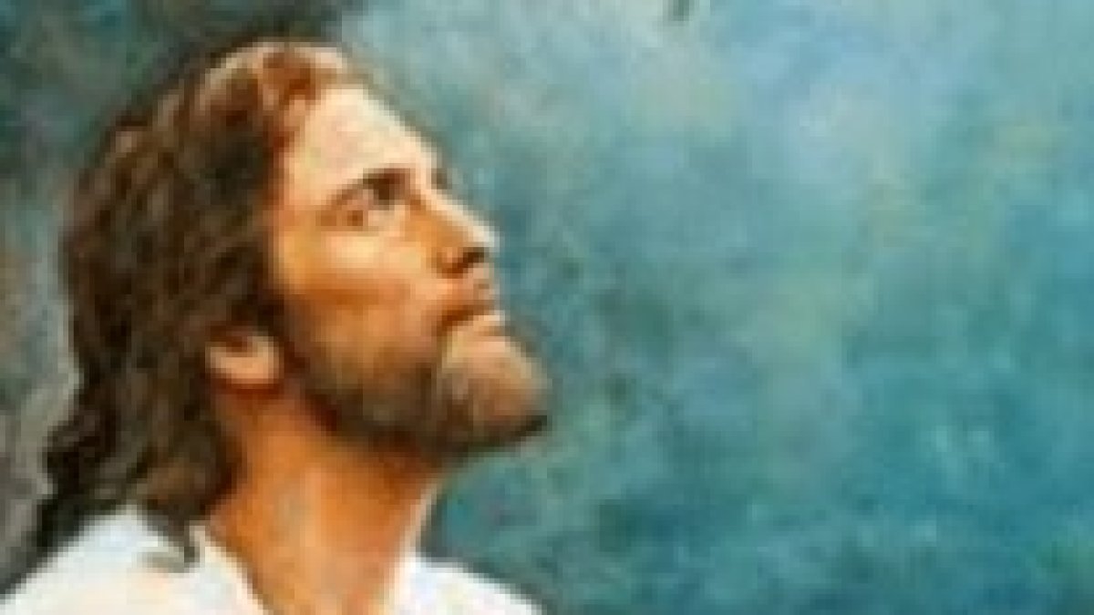 Jesús, levantando los ojos al cielo...