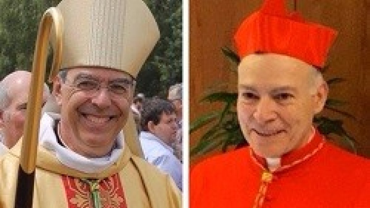A la izquierda Michel Aupetit, nuevo arzobispo de París; a la derecha, el cardenal Aguiar, nuevo arzobispo de México