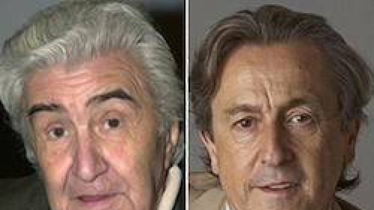 A la izquierda, Eduardo Haro Tecglen; a la derecha, Hermann Tertsch. Dos periodistas que coincidieron muchos años en «El País».