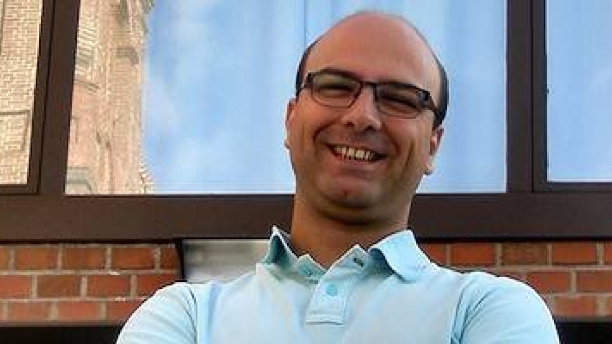 Juan Luis, a la puerta del seminario de Getafe.
