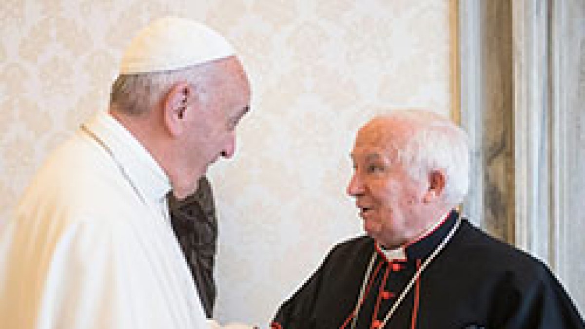 El Papa Francisco con el Cardenal Cañizares, Arzobispo de Valencia