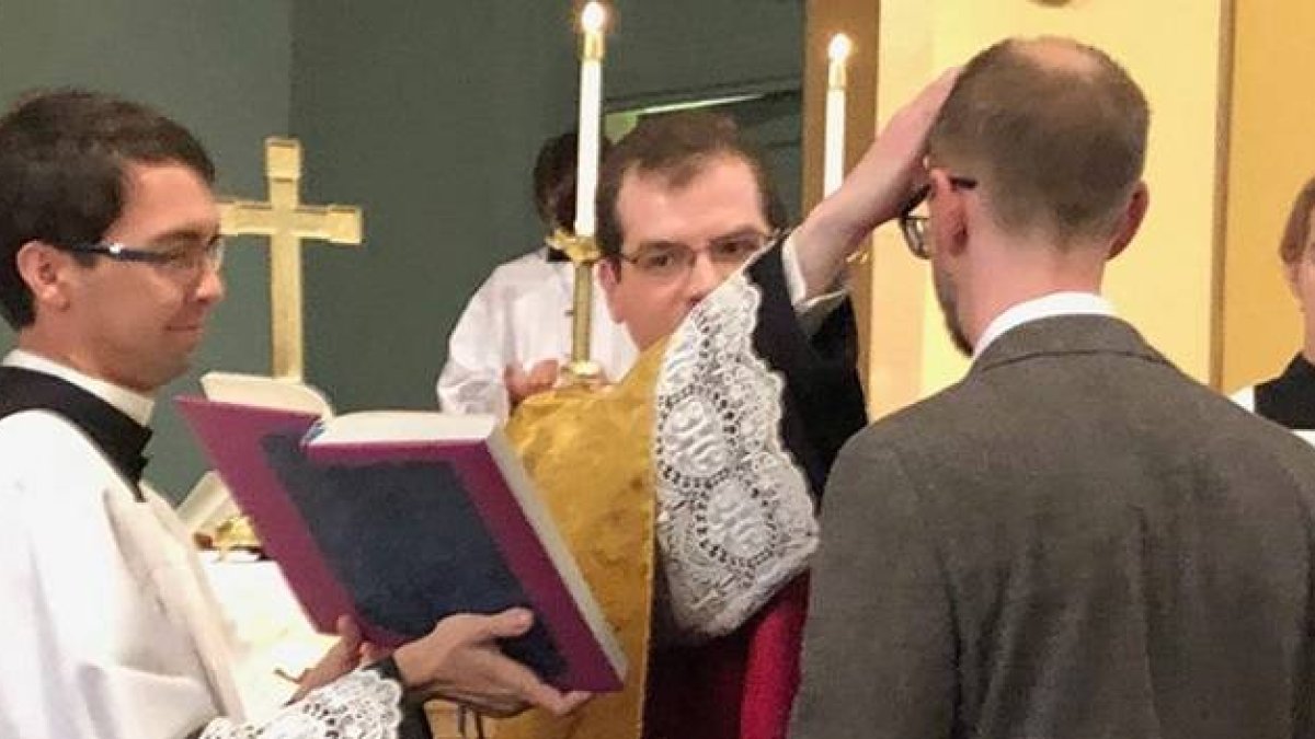 Andrew Petripin fue recibido en la Iglesia Católica el 1 de enero, fiesta de María Madre de Dios