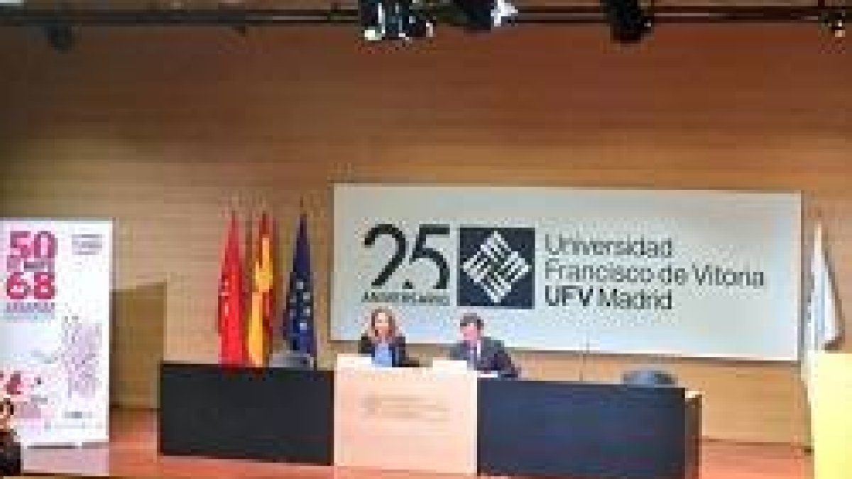 Daniel Sada, rector de la UFV, y María Lacalle, inauguraron el congreso internacional sobre Mayo del 68