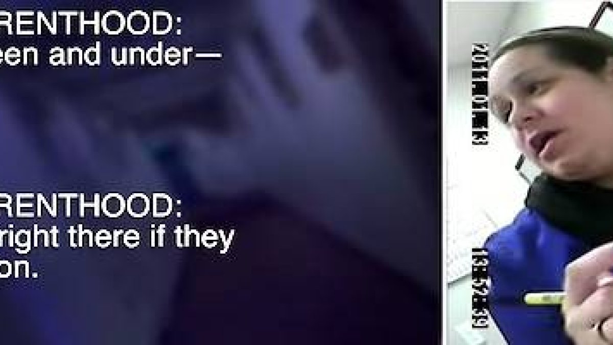 «Si tienen 14 años o menos, mándelas aquí si necesitan un aborto»: una imagen captada con cámara oculta por la organización provida Live Action en un abortorio de Planned Parenthood en Perth Amboy (Nueva Jersey).