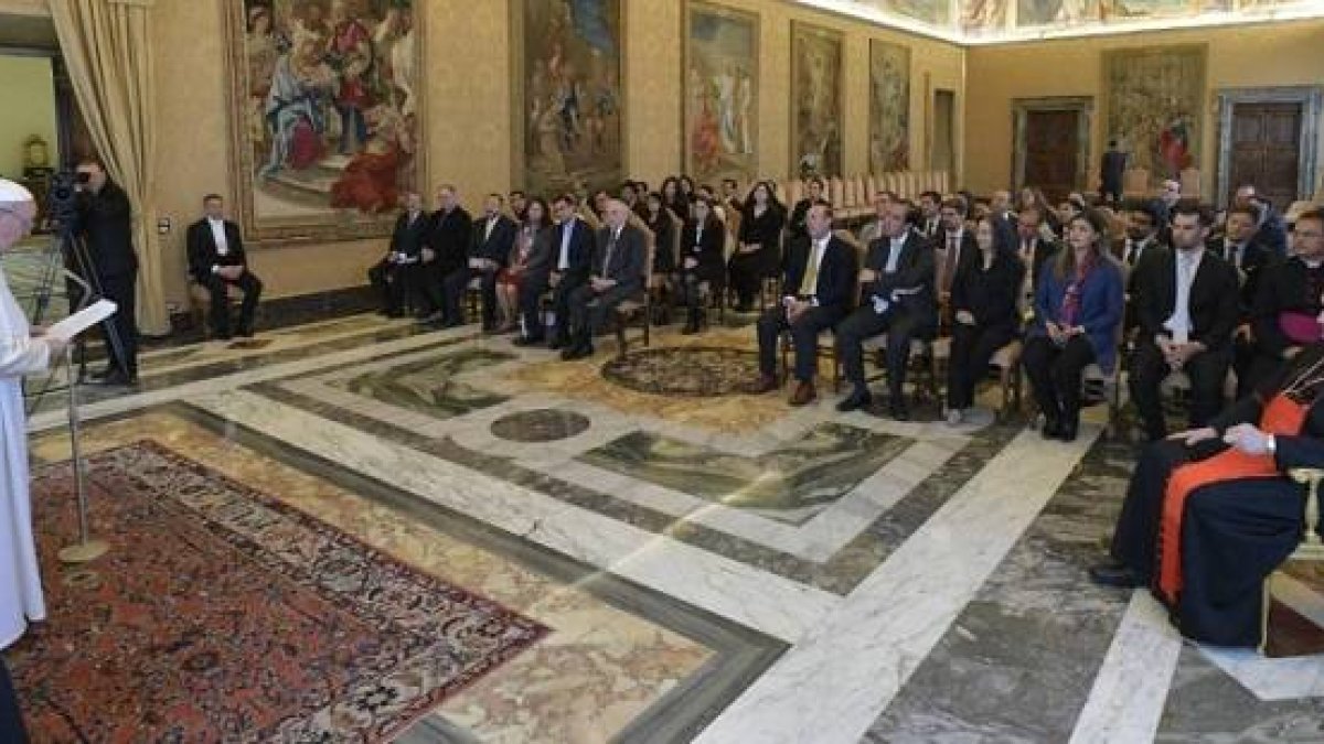 El Papa recibió a miembros de la Academia de Líderes Católicos en el Vaticano / Vatican Media