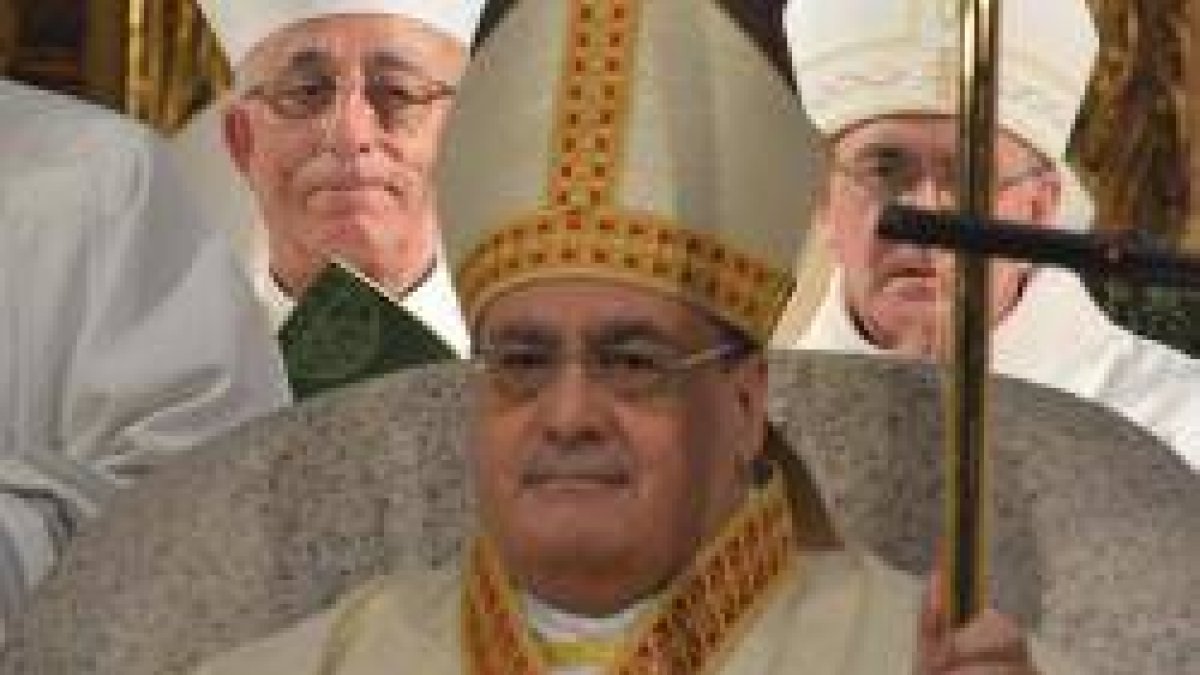 José María Gil Tamayo, tras su consagración como obispo de Ávila