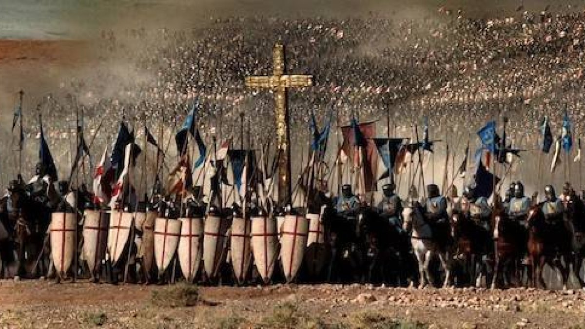 Una escena de «El reino de los cielos» (2005), de Ridley Scott, rica en recursos escénicos pero todo un ejemplo de desfiguración histórica.