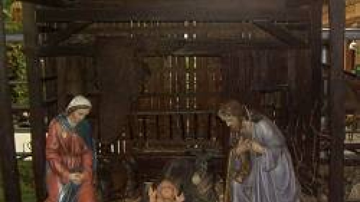 Imagen del Nacimiento que los hermanos de San Juan de Dios colocan desde hace medio siglo en la estación de Puerta de Atocha