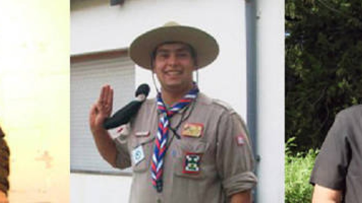 Pedraza, como policía, scout en su adolescencia y finalmente como sacerdote