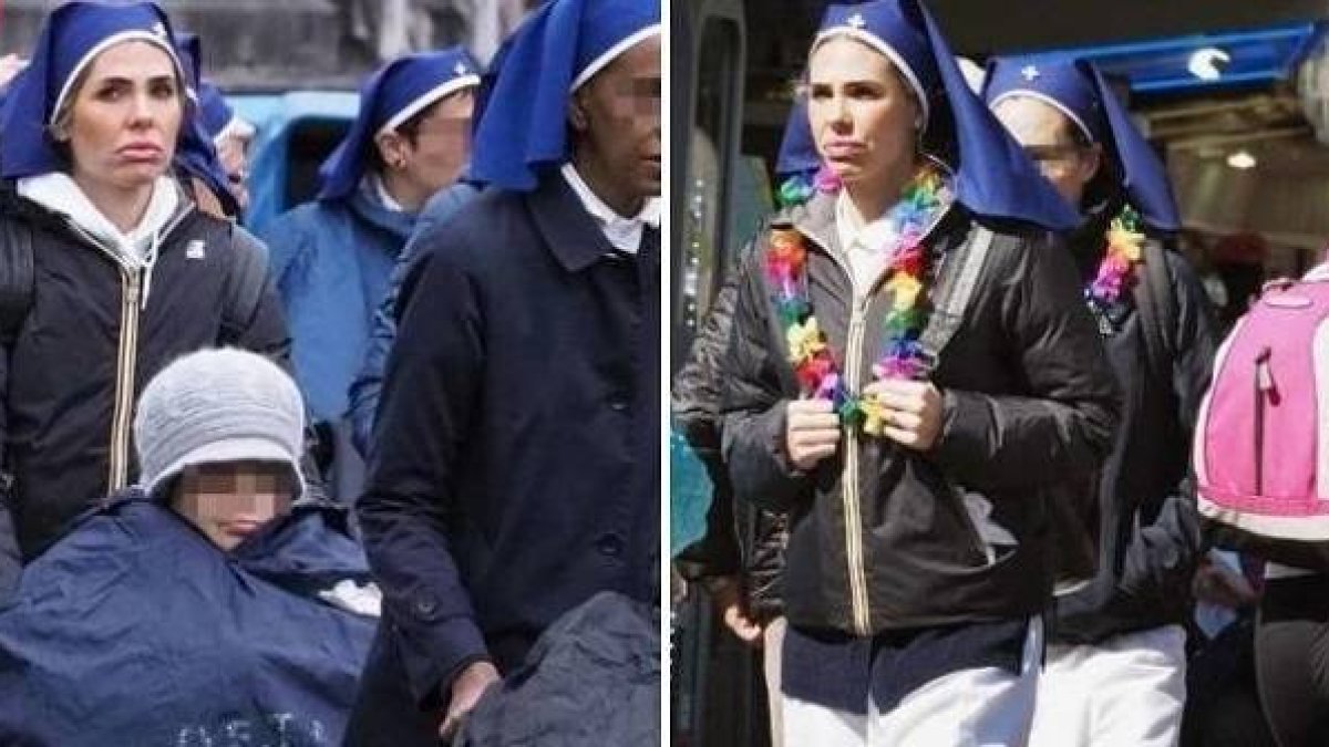 Ilary Blasi, durante su peregrinación a Lourdes como hospitalaria