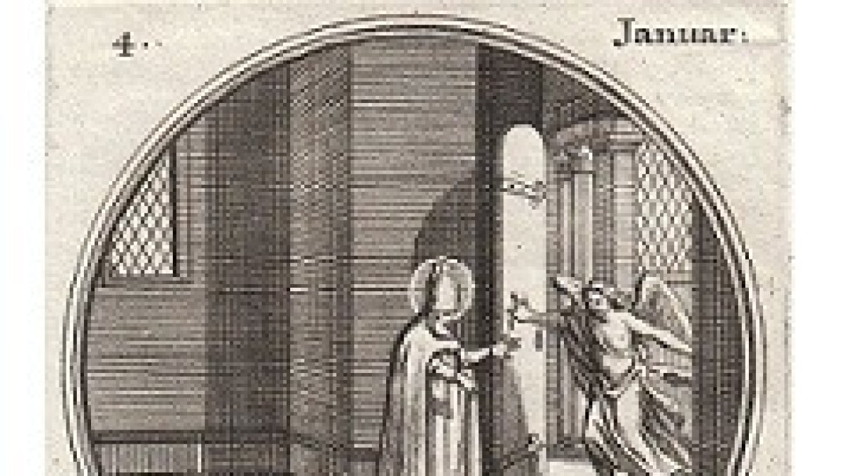 San Gregorio y el ángel.