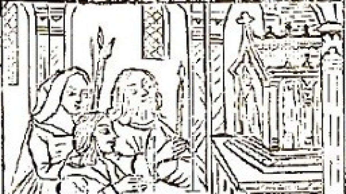 Devotos ante el relicario del santo.