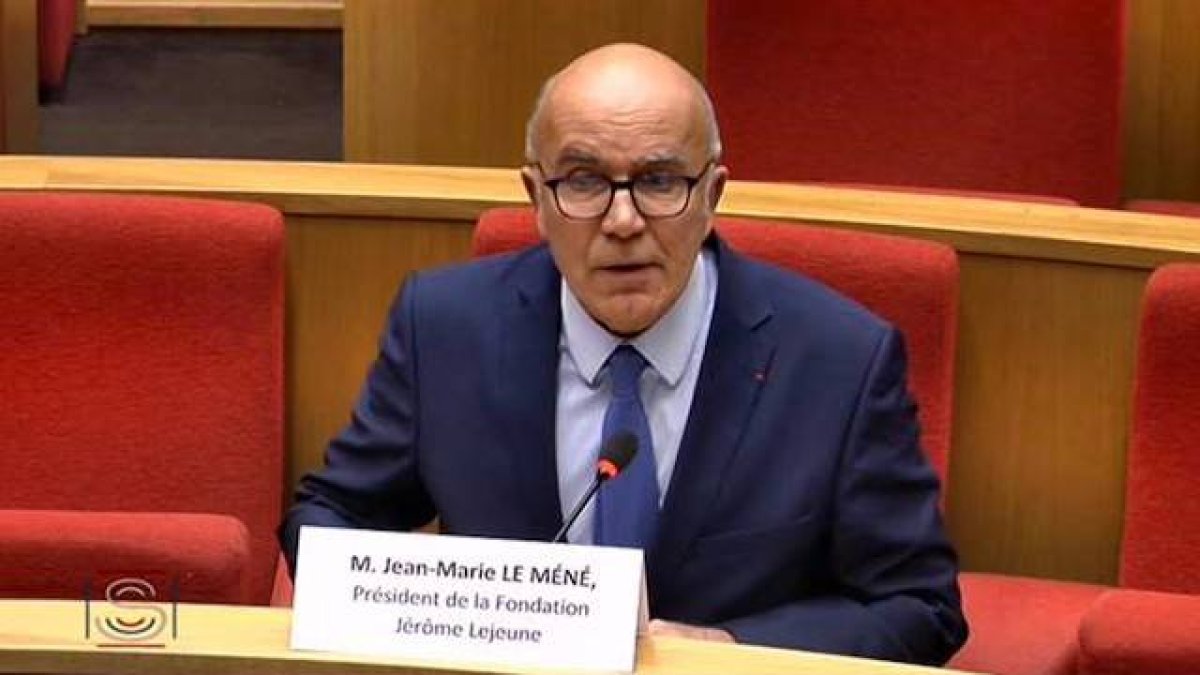 Jean-Marie Le Méné intervino recientemente ante la comisión de bioética del Senado francés en su calidad de presidente de la Fundación Jérôme Lejeune.