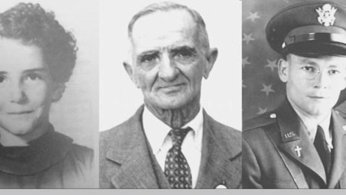 La niña Charlene Richard, el maestro Auguste Nonco Pelafigue y el capellán Verbis Lafleur