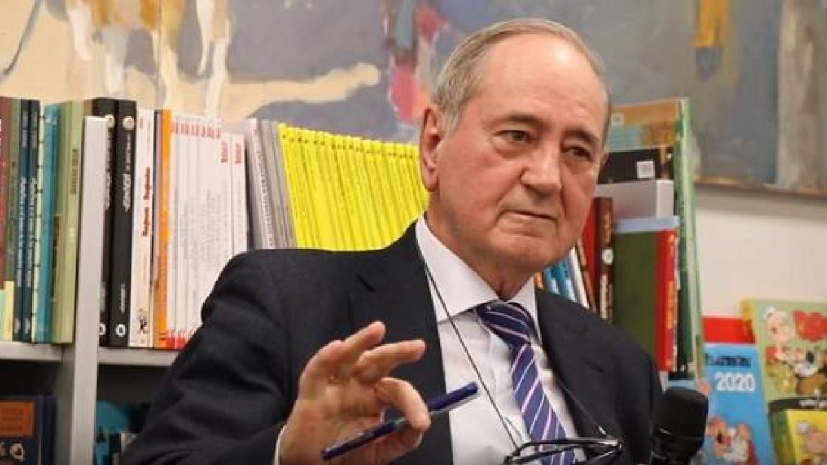 Miguel Ángel Velasco, autor de 'El Manuscrito de Antioquía', durante la presentación de esta novela