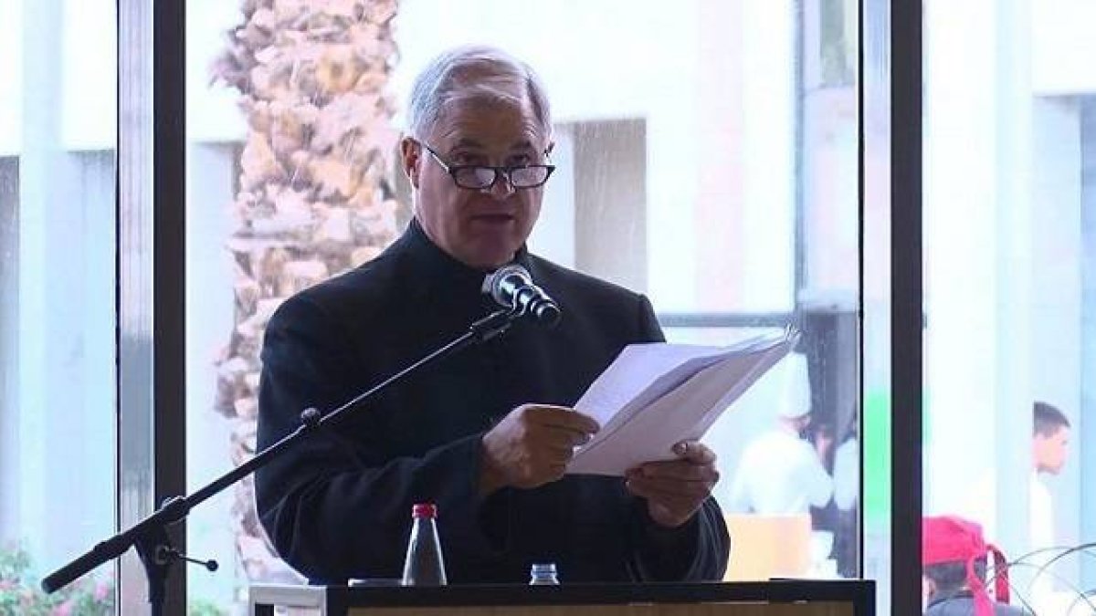 La intervención del padre Solana estuvo llena de palabras de gratitud hacia todos los que han hecho posible este sueño