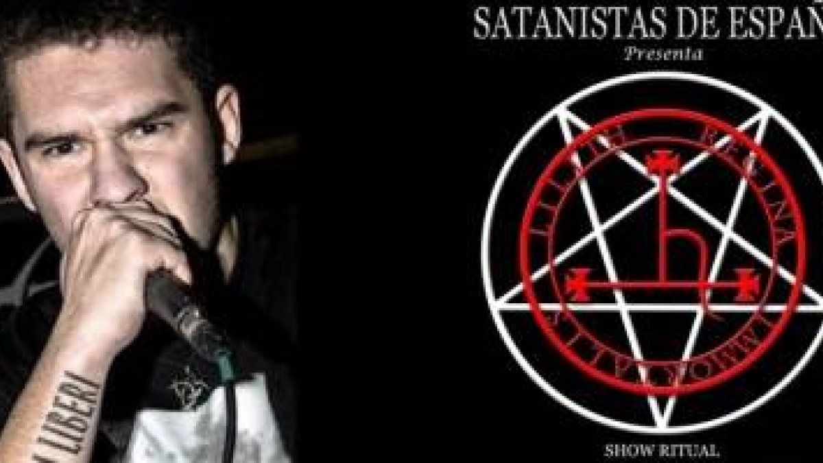 Miguel Pastor, presidente de la Asociación de Satanistas, en una actividad musical intensa