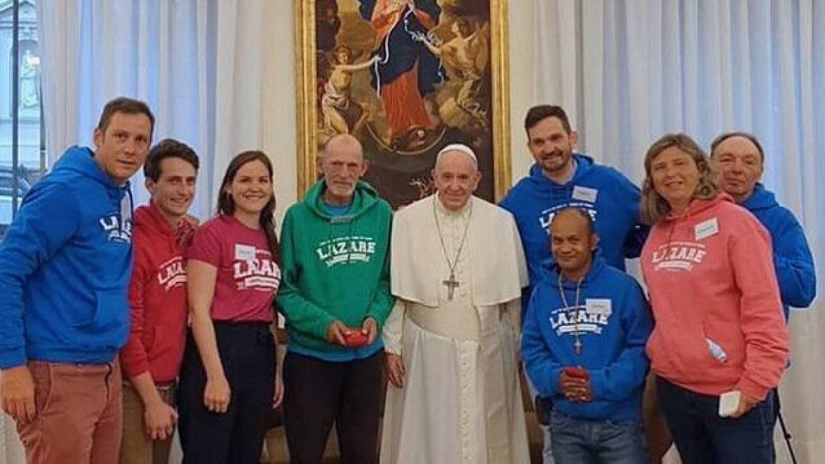 El Papa ha recibido algunos miembros de los Hogares Lázaro