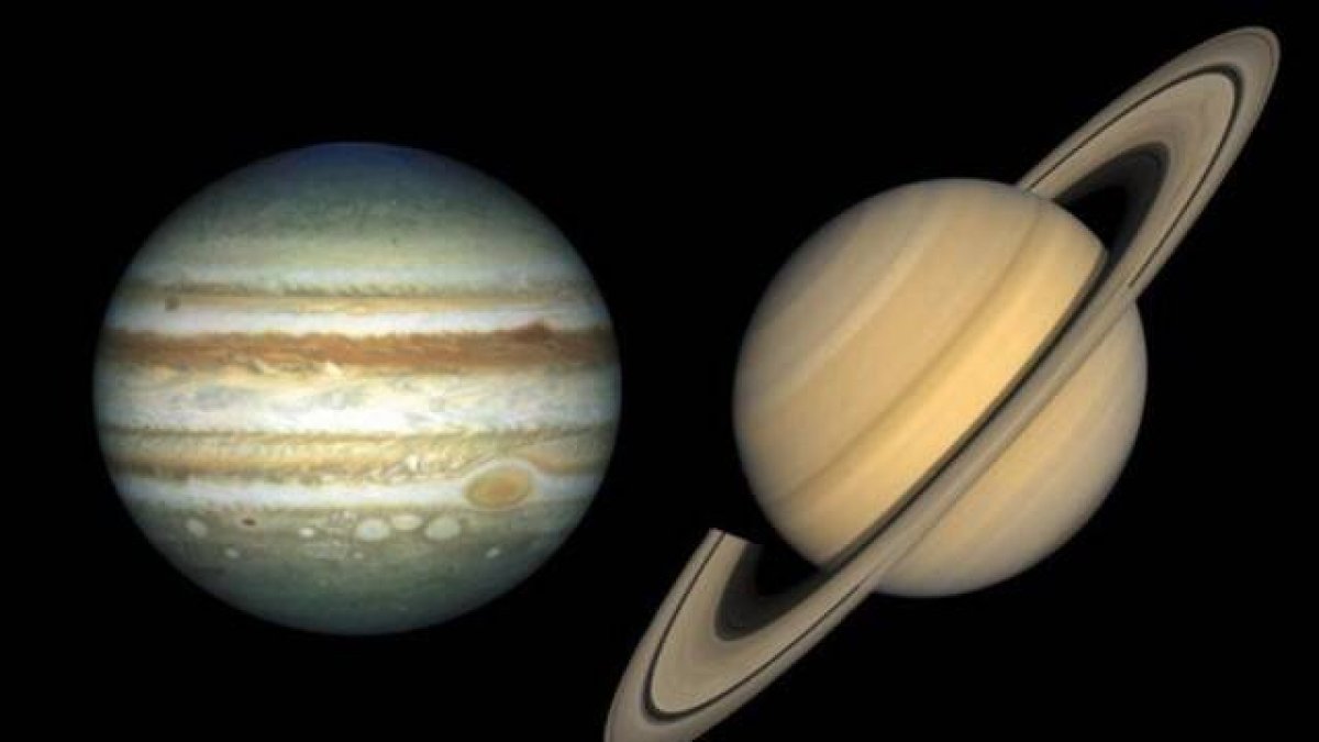 Júpiter y Saturno, dos planetas colosales, juntos parecen ser uno sólo... ¿fue esto, y su simbología, lo que llamó la atención de los Magos de Oriente?