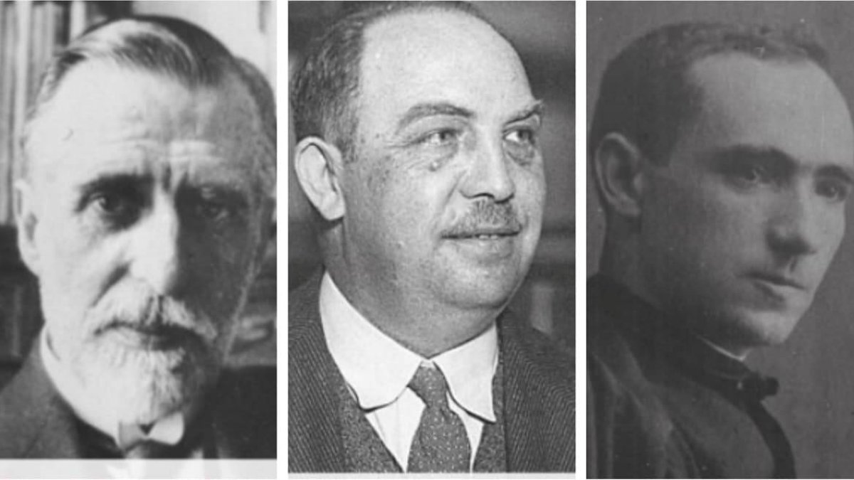 De izquierda a derecha: Rufino Blanco, Isidro Almazán y Timoteo Rojo, tres de los 140 mártires de esta causa.