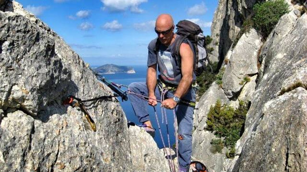 Giuliano Stenghel, en la actividad que dio sentido a su vida.