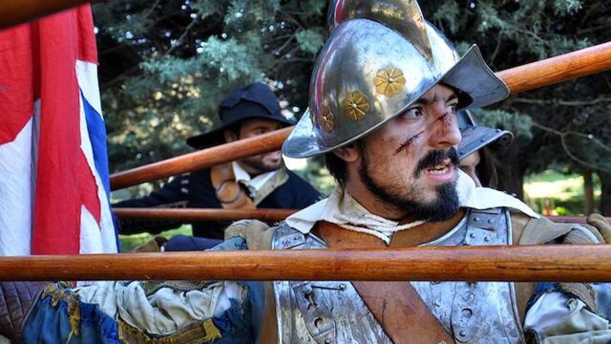 Una reconstrucción del Milagro de Empel en la base militar de El Goloso (Madrid), en 2014.