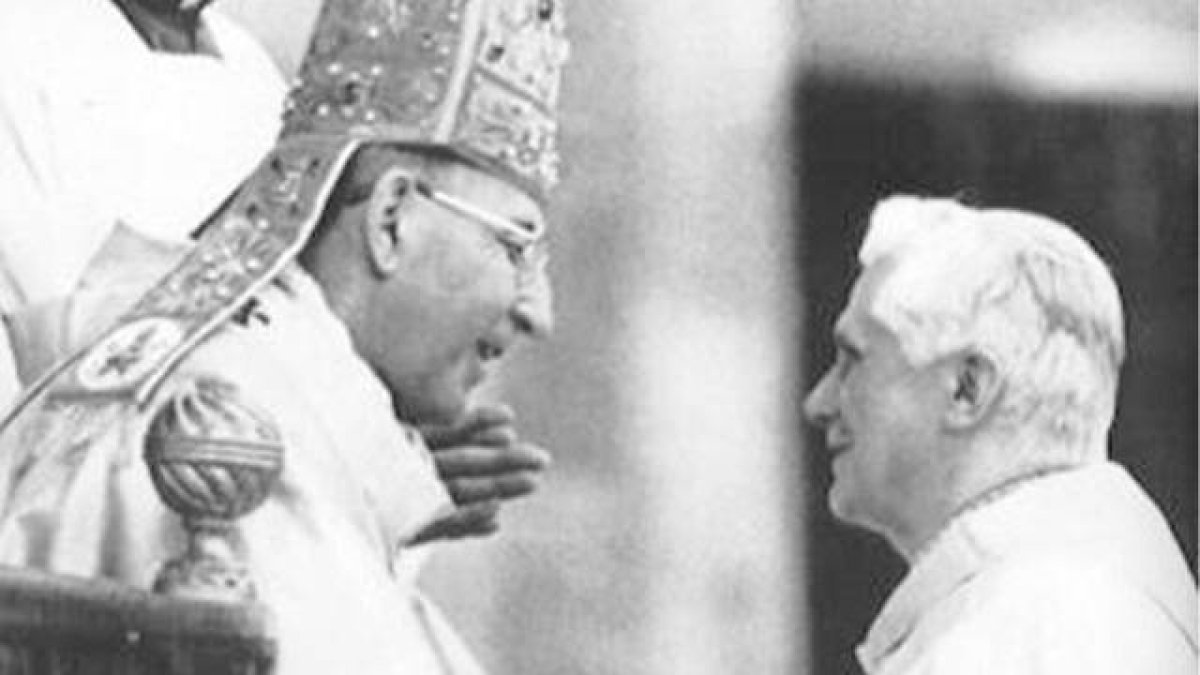 Juan Pablo I y el Cardenal Joseph Ratzinger