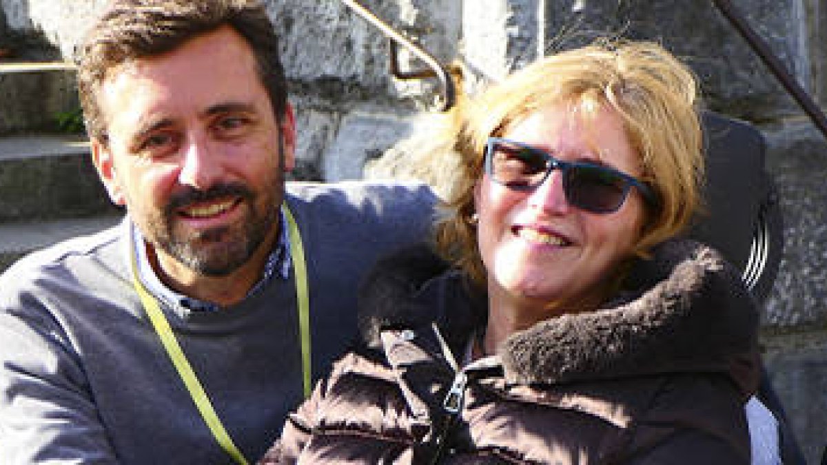 Agueda y su marido Alejandro en Lourdes
