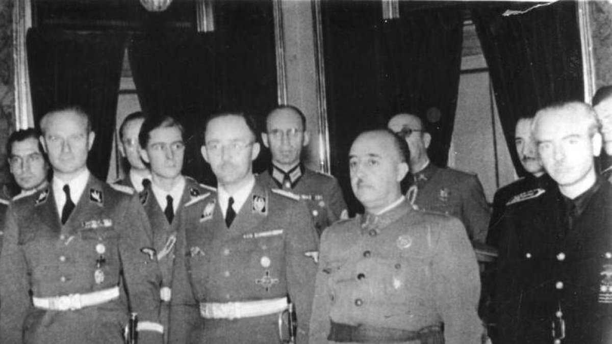 Franco y Himmler en Hendaya. Bundesarchiv