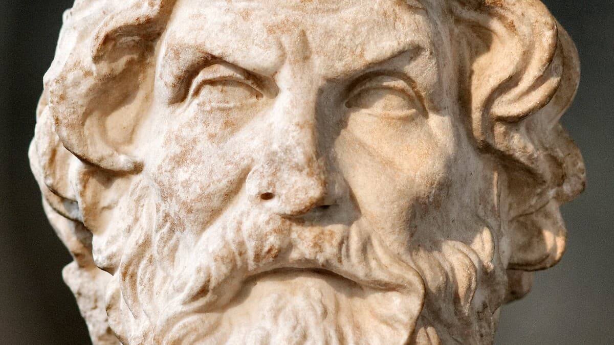 Busto de Antístenes, uno de los filósofos característicos de la escuela cínica: tenía claro que quería acabar con sus dolores, no con su vida.