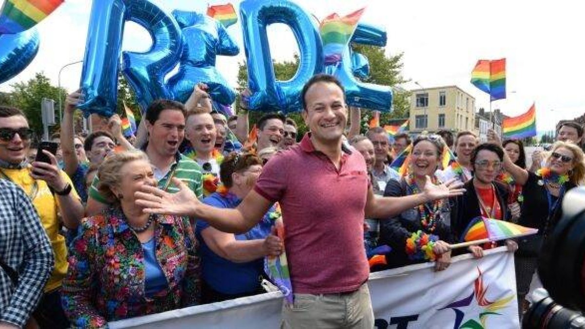 Leo Varadkar en la fiesta del Orgullo Gay en 2016... acude asiduamente, y ha sido quien ha legislado el aborto en Irlanda